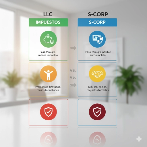 LLC vs. S-Corp en USA: ¿Cuál es Mejor para Tus Impuestos?